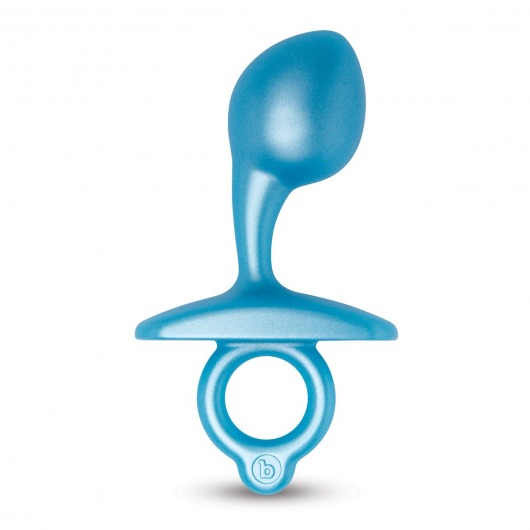 Голубая анальная пробка для массажа простаты Bulb Silicone Prostate Plug - 10,7 см. - b-Vibe - в Раменском купить с доставкой