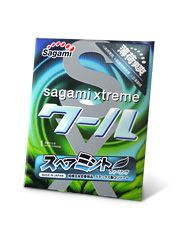 Презерватив Sagami Xtreme Mint с ароматом мяты - 1 шт. - Sagami - купить с доставкой в Раменском