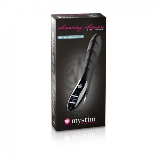 Вибратор с электростимуляцией Sizzling Simon Black Edition - 27 см. - MyStim - купить с доставкой в Раменском