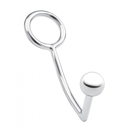 Кольцо на пенис с анальным стимулятором Stainless Steel Anal Hook   Cock Ring - BlueLine - в Раменском купить с доставкой