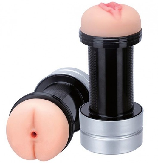 Мастурбатор 2-в-1 REALSTUFF 2 IN 1 HUMMER ANUS   VAGINA: вагина и анус - Dream Toys - в Раменском купить с доставкой