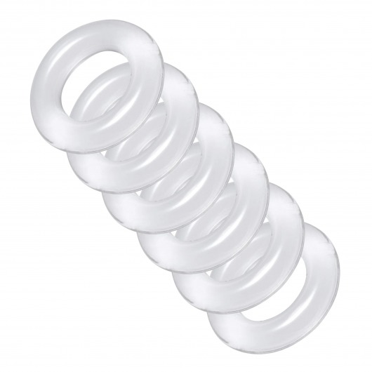 Комплект из 6 прозрачных эрекционных колец Ring Master Custom Ball Stretcher Kit - XR Brands - в Раменском купить с доставкой