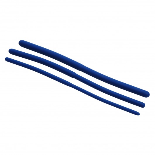 Набор из 3 синих силиконовых уретральных расширителей Invasion Silicone Urethral Sound Trainer Set - XR Brands - купить с доставкой в Раменском