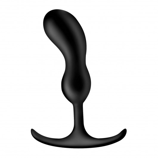 Черный массажер простаты с утяжелителями Premium Silicone Weighted Prostate Plug Medium - 16,3 см. - XR Brands - в Раменском купить с доставкой