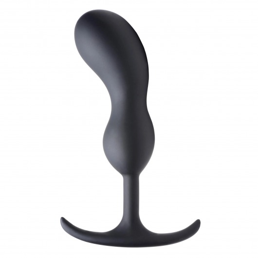 Черный массажер простаты с утяжелителями Premium Silicone Weighted Prostate Plug Large - 18,8 см. - XR Brands - в Раменском купить с доставкой