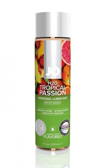 Лубрикант на водной основе с ароматом тропических фруктов JO Flavored Tropical Passion - 120 мл. - System JO - купить с доставкой в Раменском