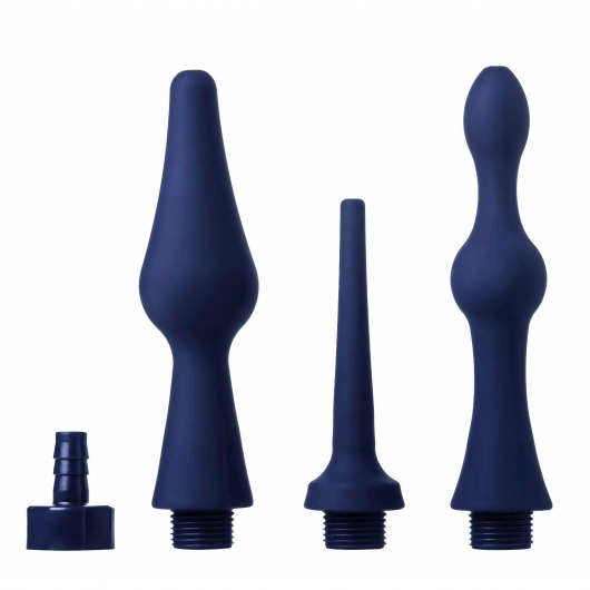 Набор из 3 универсальных насадок для анального душа Universal 3 Piece Silicone Enema Attachment Set - XR Brands - купить с доставкой в Раменском