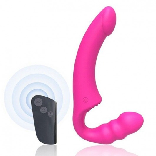 Розовый безремневой страпон Straples Strap-On Dildo - Erokay - купить с доставкой в Раменском