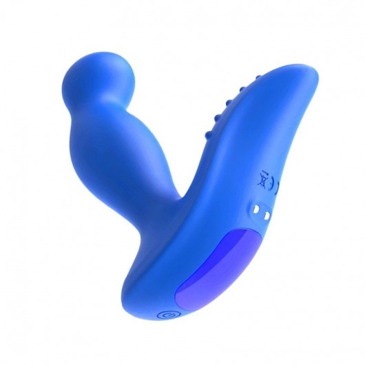 Синий вибромассажер простаты 3,5’’ Remote Control P-spot Massager - 12,5 см. - Erokay - в Раменском купить с доставкой
