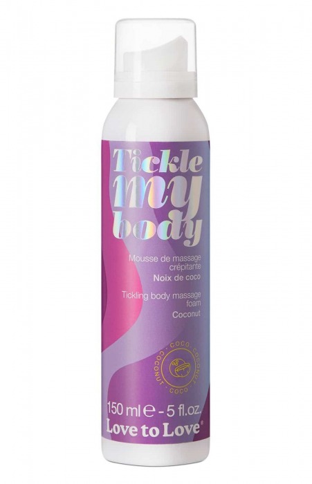 Массажная хрустящая пенка Tickle My Body Coconut с ароматом кокоса - 150 мл. - Love to Love - купить с доставкой в Раменском