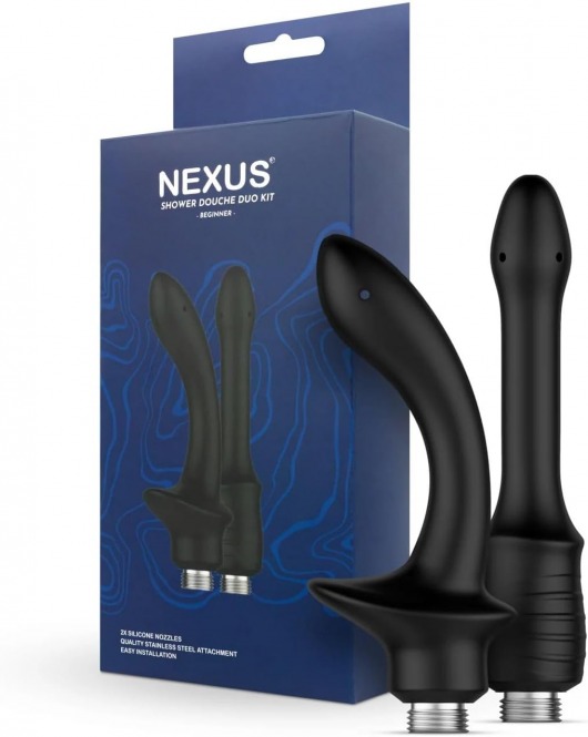 Набор из 2 насадок для анального душа Shower Douche Duo Kit Beginner - Nexus Range - купить с доставкой в Раменском