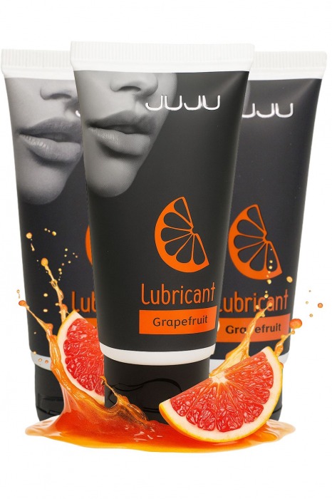 Набор из 3 съедобных лубрикантов JUJU со вкусом грейпфрута - JuJu - купить с доставкой в Раменском