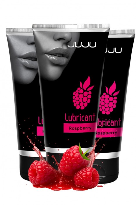 Набор из 3 съедобных лубрикантов JUJU со вкусом малины - JuJu - купить с доставкой в Раменском