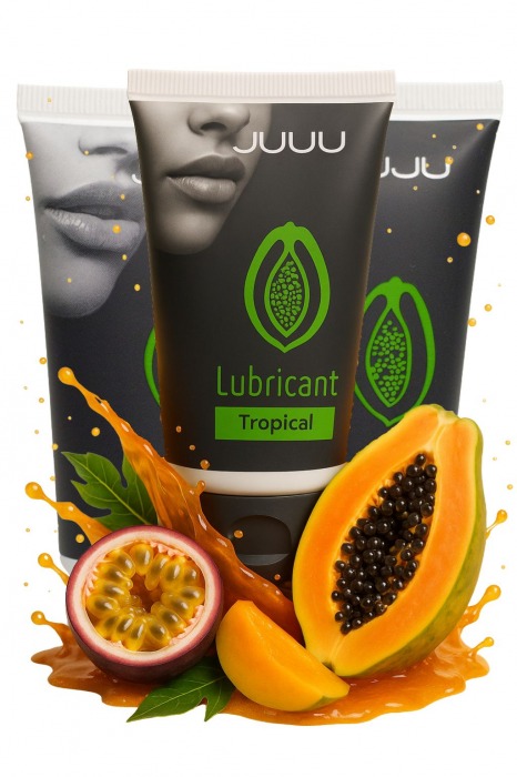 Набор из 3 съедобных лубрикантов JUJU со вкусом тропических фруктов - JuJu - купить с доставкой в Раменском