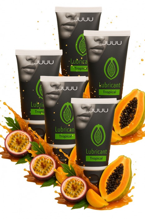 Набор из 5 съедобных лубрикантов JUJU со вкусом тропических фруктов - JuJu - купить с доставкой в Раменском