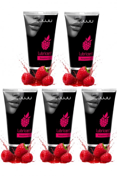 Набор из 5 съедобных лубрикантов JUJU со вкусом малины - JuJu - купить с доставкой в Раменском