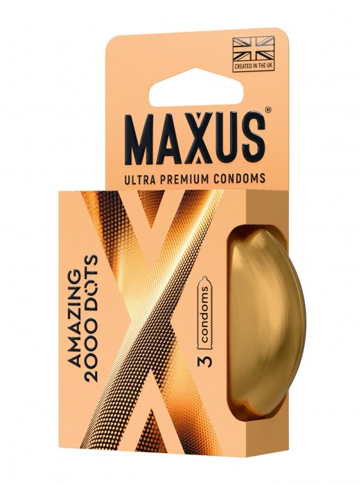 Точечные презервативы MAXUS 2000 Amazing Dots с железным кейсом - 3 шт. - Maxus - купить с доставкой в Раменском