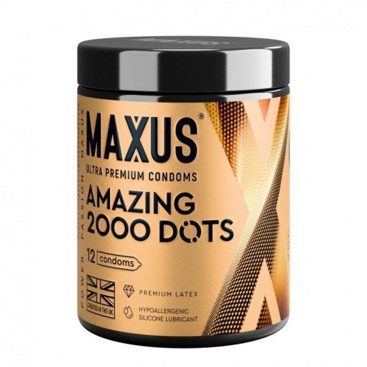 Точечные презервативы MAXUS 2000 Amazing Dots с железным кейсом - 12 шт. - Maxus - купить с доставкой в Раменском