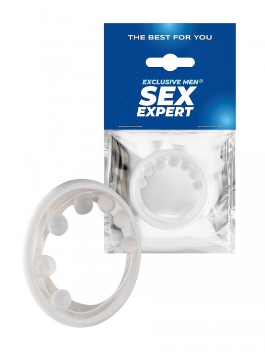 Эрекционное кольцо с мягкой стимулирующей насадкой - Sex Expert - в Раменском купить с доставкой