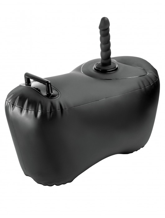 Черное надувное кресло с платформой для фиксации дилдо Body Dock Inflatable Love Seat - Pipedream - купить с доставкой в Раменском