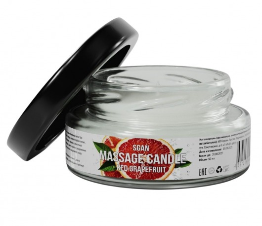 Массажная свеча «Красный грейпфрут» - 50 мл. - SGAN - купить с доставкой в Раменском