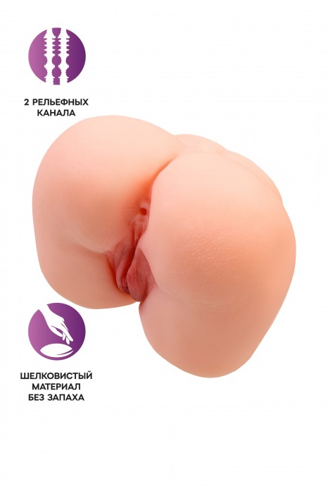 Реалистичный мастурбатор-попка с 2 любовными входами - No Name - в Раменском купить с доставкой