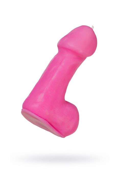 Розовая свеча в форме пениса - 47 гр. - Pecado - купить с доставкой в Раменском