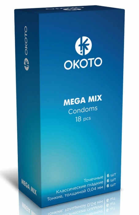 Презервативы OKOTO Mega Mix - 18 шт. - Sitabella - купить с доставкой в Раменском