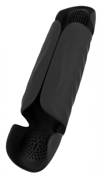 Черный вибромастурбатор с трехточечной стимуляцией Penis Trainer with 3 Point Stimulation - Orion - в Раменском купить с доставкой