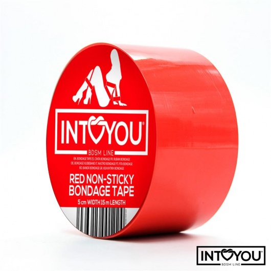 Красный скотч для фиксации Non-Sticky Bondage Tape - 15 м. - Intoyou - купить с доставкой в Раменском