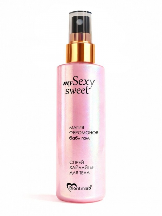 Спрей хайлайтер для тела Sexy Sweet с ароматом бабл-гам, шиммером и феромонами - 200 мл. -  - Магазин феромонов в Раменском
