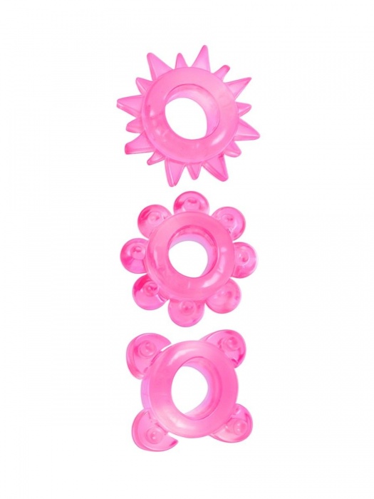 Комплект из 3 розовых эрекционных колец - Erowoman-Eroman - в Раменском купить с доставкой