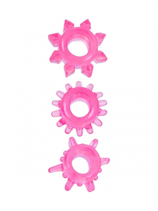 Комплект из трех розовых эрекционных колец - Erowoman-Eroman - в Раменском купить с доставкой