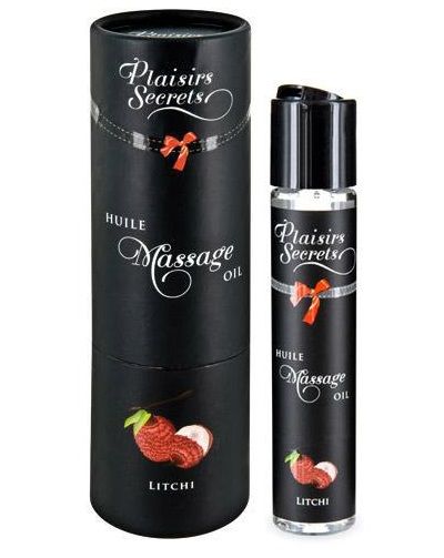 Массажное масло с ароматом личи Huile de Massage Gourmande Litchi - 59 мл. - Plaisir Secret - купить с доставкой в Раменском