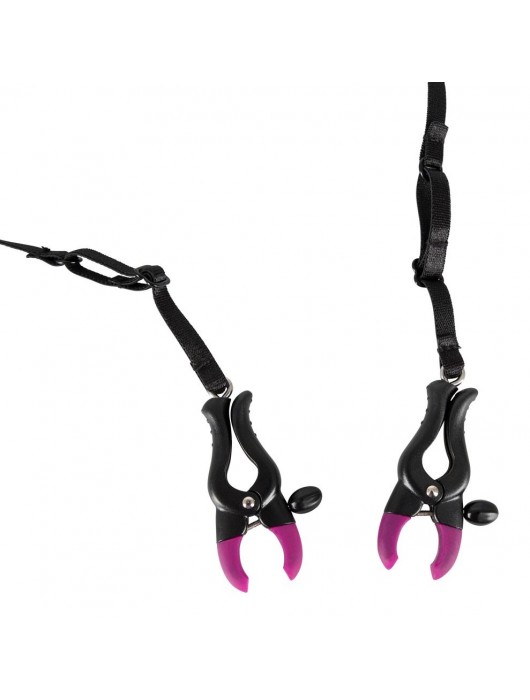 Трусики с зажимами для половых губ и бусинками для массажа промежности - Orion - купить с доставкой в Раменском