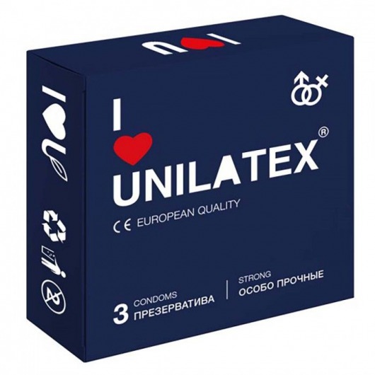 Ультрапрочные презервативы Unilatex Extra Strong - 3 шт. - Unilatex - купить с доставкой в Раменском