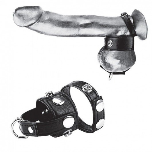 Утяжка для мошонки и пениса Cock Ring With 1  Ball Stretcher And Optional Weight Ring - BlueLine - купить с доставкой в Раменском