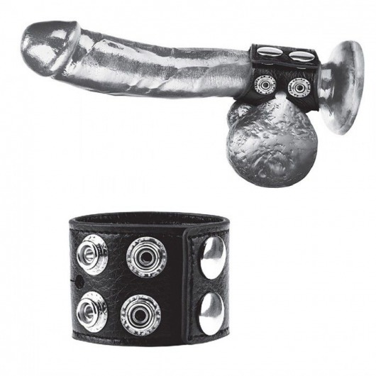 Ремень на член и мошонку 1.5  Cock Ring With Ball Strap - BlueLine - купить с доставкой в Раменском