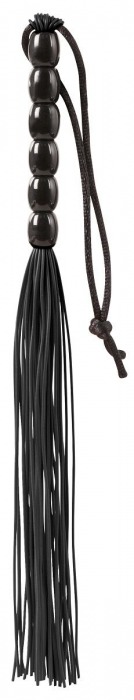 Чёрная мини-плеть из резины Rubber Mini Whip - 22 см. - Blush Novelties - купить с доставкой в Раменском