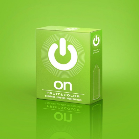 Цветные ароматизированные презервативы ON) Fruit   Color - 3 шт. - ON) - купить с доставкой в Раменском