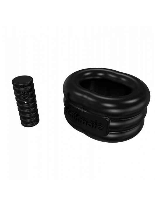 Чёрное эрекционное виброкольцо Stretch - Bathmate - в Раменском купить с доставкой