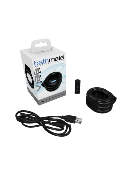 Чёрное эрекционное виброкольцо Stretch - Bathmate - в Раменском купить с доставкой