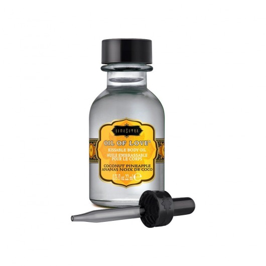 Масло для ласк с ароматом кокоса и ананаса Oil of Love Coconut Pineapple - 22 мл. - Kama Sutra - купить с доставкой в Раменском