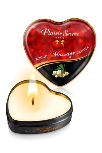 Массажная свеча с ароматом экзотических фруктов Bougie Massage Candle - 35 мл. - Plaisir Secret - купить с доставкой в Раменском