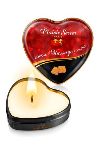 Массажная свеча с ароматом карамели Bougie Massage Candle - 35 мл. - Plaisir Secret - купить с доставкой в Раменском