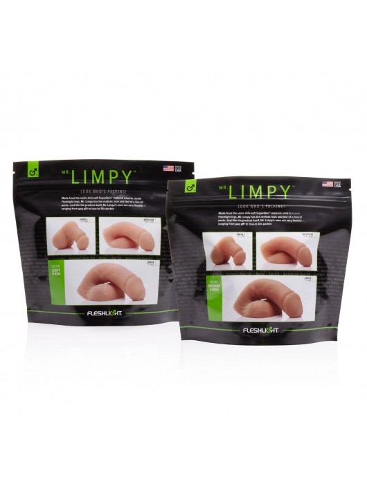 Мягкий имитатор пениса Fleshton Limpy среднего размера - 17 см. - Fleshlight - купить с доставкой в Раменском