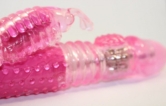 Розовый виброкомпьютер с ротацией и функцией Up Down - 23,5 см. - 4sexdreaM