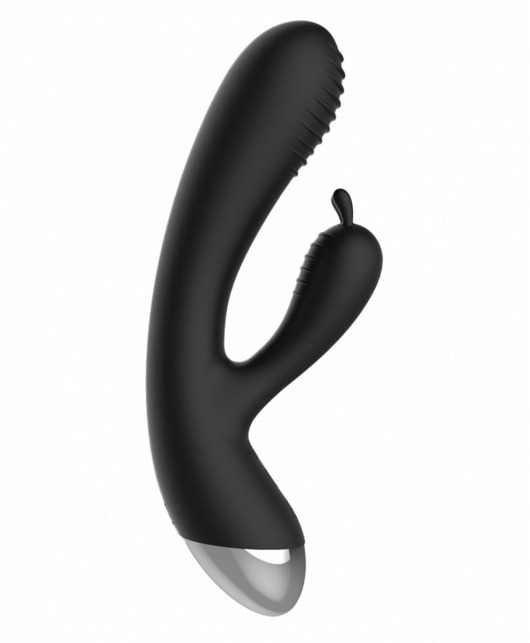 Чёрный вибратор E-Stimulation Rabbit Vibrator с электростимуляцией - 19 см. - Shots Media BV - купить с доставкой в Раменском