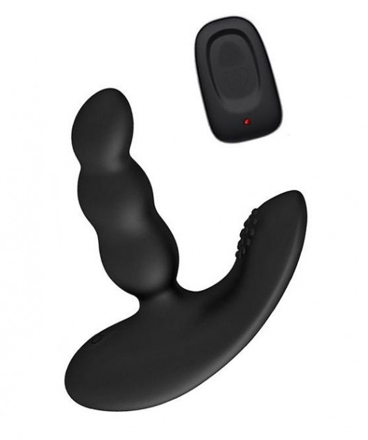 Черный силиконовый стимулятор простаты Levett Nitoc с пультом ДУ - Levett - в Раменском купить с доставкой