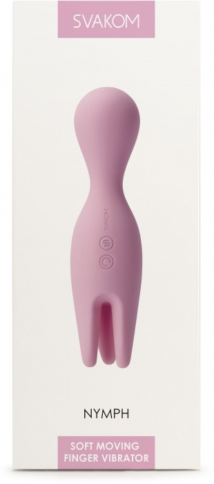 Розовый универсальный вибратор Nymph с подвижными  щупальцами - Svakom